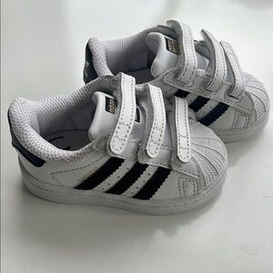 Adidas Baby White and Black Sneakers